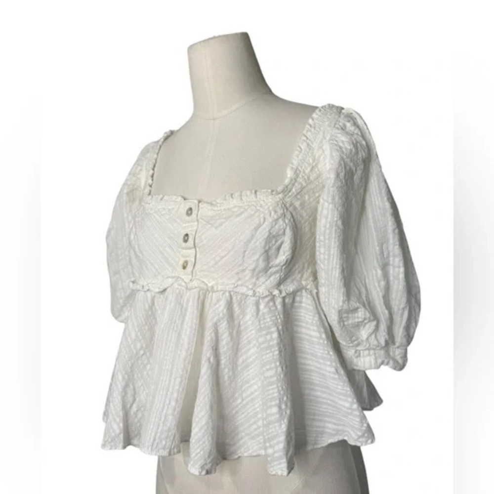 FREE PEOPLE | Leave It To Me Top in Ivory white size XS - Picture 2 of 6